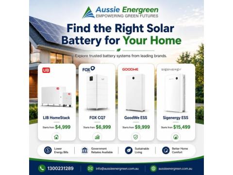 Find the Right Solar Battery for Your Home | Aussie Energreen