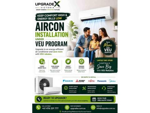 ❄️ Upgrade to Energy-Efficient Air Conditioning with VEU Rebates!