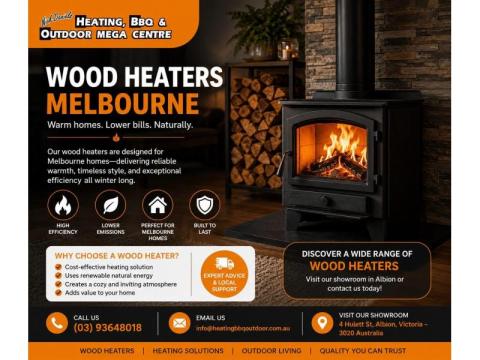 Stylish Wood Heaters Melbourne with High Heating Performance