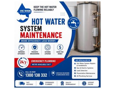 Hot Water System Maintenance Melbourne | 24/7 Emergency Plumbers