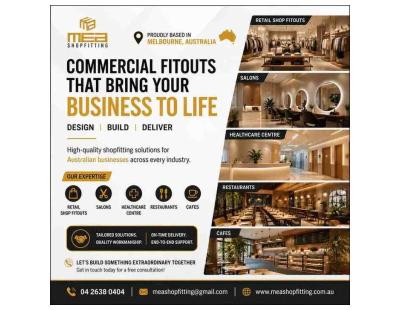 Commercial Shop Fitters Melbourne | Retail, Café, Office & Medical Fitouts | FREE Quote
