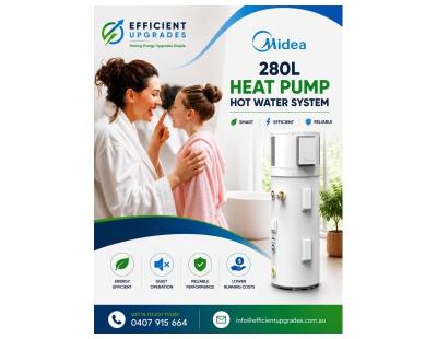 Midea 280L Heat Pump Hot Water System – Smart, Efficient & Reliable