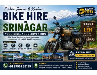 Bike Rental in Srinagar for Leh – Ride Your Dream Adventure