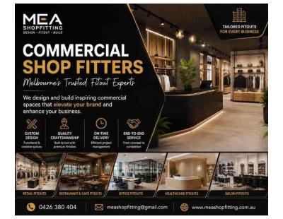 Commercial Shop Fitters Melbourne | MEA Shopfitting