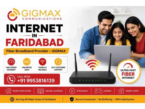 Internet in Faridabad | Fiber Broadband Provider – GIGMAX