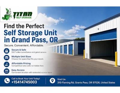 Self storage unit in Grants Pass with Secure Flexible Rentals