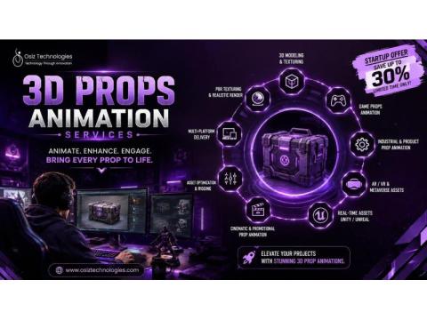 Bring Your Digital Assets to Life with Professional 3D Props Animation Services: