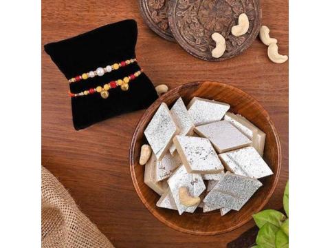 Buy Affordable Rakhi with Sweets Combo Online - 2/2