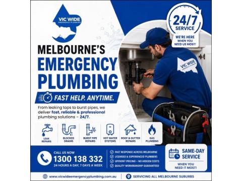 24/7 Emergency Plumber Melbourne | Fast & Reliable Plumbing Services