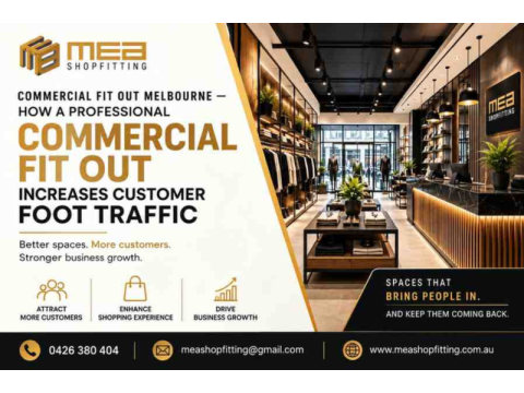 Commercial Fit Out Melbourne | Increase Customer Foot Traffic with MEA Shopfitting