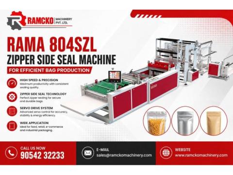 RAMA 804SZL Zipper Side Seal Machine for Efficient Bag Production | Ramcko Machinery