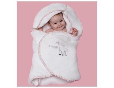 Shop Luxury Pink Hooded Baby Towel for Ultimate Baby Comfort at EleryB