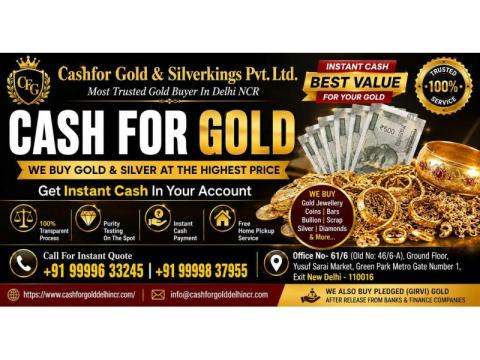 Cash for Gold in Noida | Instant Payment Available