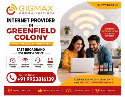 Internet Provider in Greenfield Colony | Fast Broadband – GIGMAX