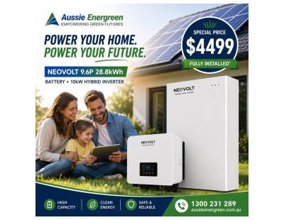 Neovolt 9.6P 28.8kWh Solar Battery + 10kW Hybrid Inverter – Special Offer