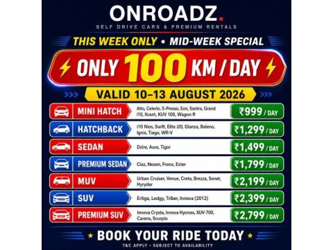 Self-Drive Car Rental at Perambur Railway Station | Onroadz