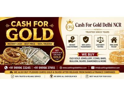 Cash For Gold In Delhi for Jewellery, Coins and Gold Bars