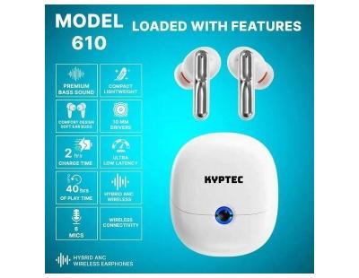Kyptec LifeStyle® 610 Hybrid ANC Wireless Earbuds with 6 Mics and 40H Playtime