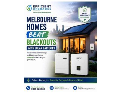 Solar Batteries for Melbourne Homes – Store Solar Energy, Reduce Grid Dependence