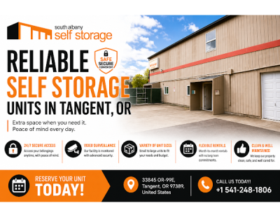 Reliable Self Storage facility in Tangent for Easy Storage