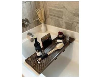 Handcrafted Bespoke Wooden Bath Caddies in Forsyth County | Coonhound Woodworks