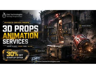 Startup Growth Offer – Get Flat 30% OFF on 3D Props Animation Services