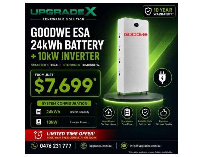 GoodWe ESA 24kWh Battery + 10kW Inverter from $7,699*