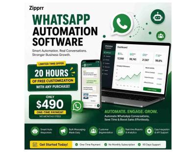 Zipprr WhatsApp Automation Software $490 — Ready-Made Platform, Live in 48 Hours