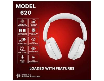 Kyptec LifeStyle® 620 Hybrid ANC Bluetooth Headphones with Quad Mic and 50H Battery