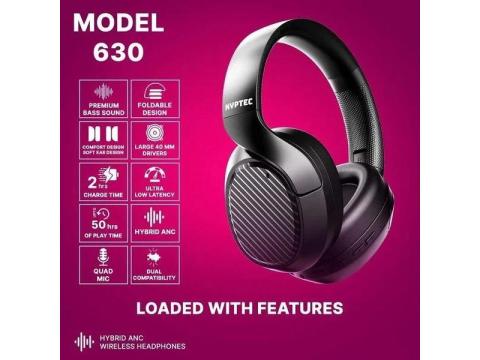 Kyptec  LifeStyle® 630 Hybrid ANC Over Ear Headphones with Quad Mic and 50H Playtime