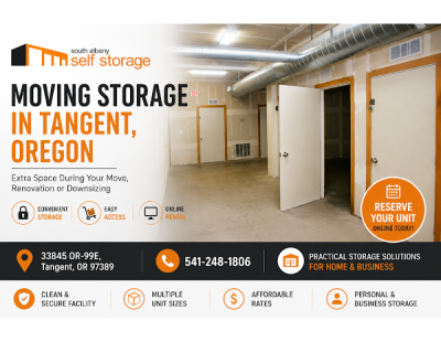 Riverside storage unit in Tangent for Flexible Storage
