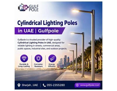 Cylindrical Lighting Poles in UAE | Gulfpole