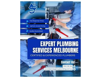 EXPERT PLUMBING SERVICES IN MELBOURNE – VIC WIDE EMERGENCY PLUMBING