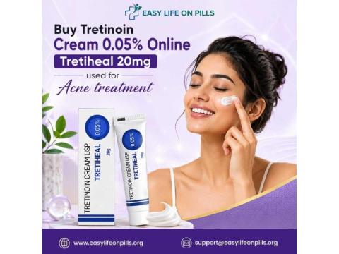 Buy Tretinoin Cream 0.05% Online - Tretiheal 20mg used for Acne treatment