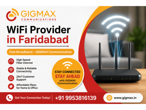 WiFi Provider in Faridabad | Fast Broadband – GIGMAX Communication