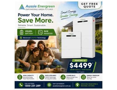 20kWh Home Battery + 5kW Inverter – From $4,499