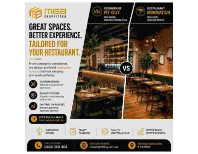 Restaurant Fit Out & Renovation Melbourne | MEA Shopfitting