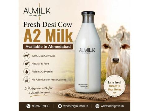 Fresh Desi Cow A2 Milk Available in Ahmedabad