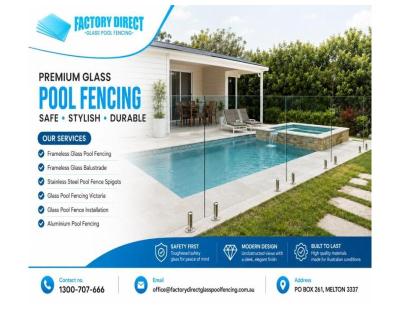 Upgrade Your Pool Area With Frameless Glass Pool Fencing Panels