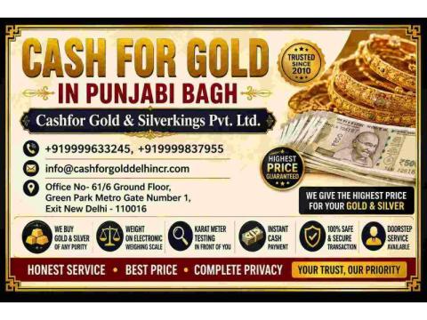 Cash for Gold in Punjabi Bagh | Same-Day Payment