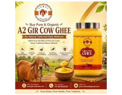 Buy Pure & Organic A2 Gir Cow Ghee for Natural Taste and Daily Wellness