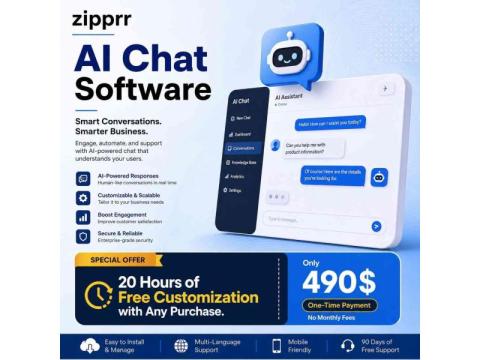 Zipprr AI Chat Software – Complete White-Label AI Chatbot Script | $490
