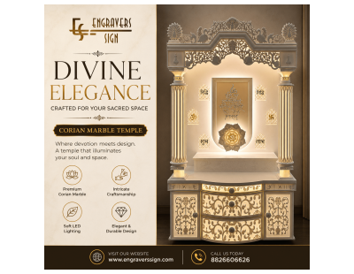 Engraverssign – Crafting the Best Corian Mandir and Corian Temple for Your Home