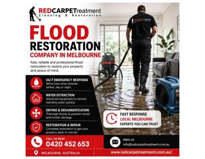 Flood Restoration Company in Melbourne | REDCARPETreatment
