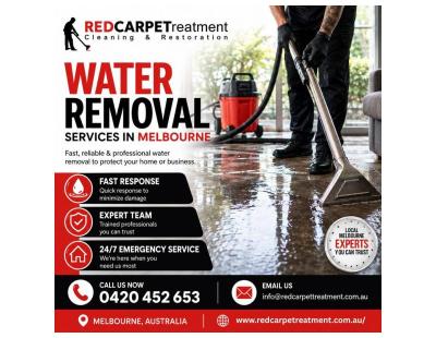 Water Removal Services in Melbourne | REDCARPETreatment