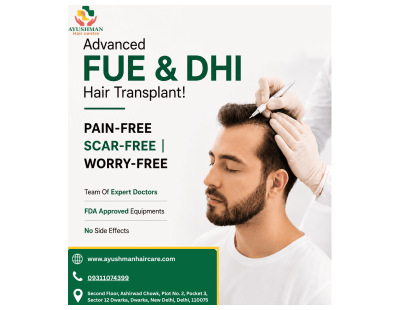 Advanced FUE Hair Transplant Delhi: Restore Your Hair with Ayushman Hair Centre