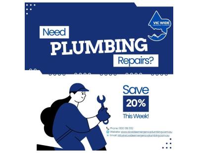 Need Plumbing Repairs? Call Vic Wide Emergency Plumbing