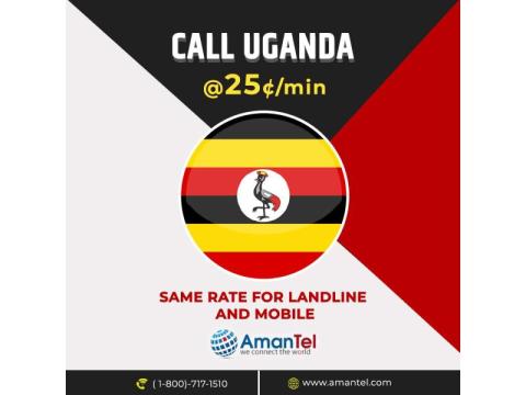 Cheap Calls to Uganda from 25¢/Min