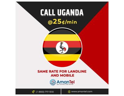 Cheap Calls to Uganda from 25¢/Min