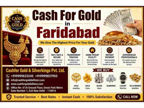Cash For Gold in Faridabad | Fair Rates for Your Gold Online